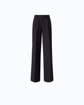 Stretch wool-blend palazzo trousers - | Pinko