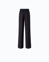 Stretch wool-blend palazzo trousers - | Pinko