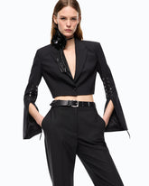Spencer jacket with slits and laces - | Pinko