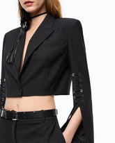 Spencer jacket with slits and laces - | Pinko