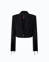Spencer jacket with slits and laces - | Pinko