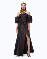 Crop top with puff sleeves - | Pinko