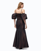 Crop top with puff sleeves - | Pinko