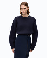 Ribbed wool-blend sweater - Blue | Pinko