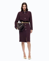 Midi shirt dress with maxi pockets - | Pinko
