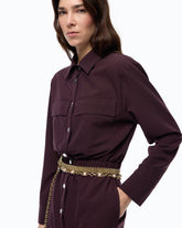 Midi shirt dress with maxi pockets - | Pinko