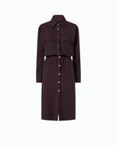 Midi shirt dress with maxi pockets - | Pinko