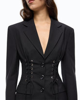 Slim-fit jacket with bustier design - | Pinko