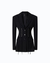 Slim-fit jacket with bustier design - | Pinko