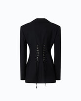 Slim-fit jacket with bustier design - | Pinko