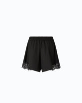 Shorts mit Gummi und Spitze - Schwarz | Pinko