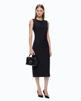 Slim-fit midi dress with lacing - | Pinko