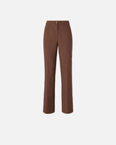 Trousers with pressed pleat detail - Brown | Pinko