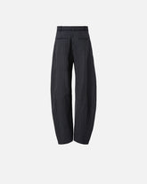 Pinstriped wool-blend balloon-leg trousers - | Pinko