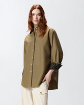 Poplin shirt with lace details - | Pinko