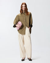 Poplin shirt with lace details - | Pinko
