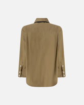 Poplin shirt with lace details - | Pinko