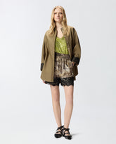 Camouflage shorts with lace - | Pinko