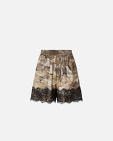 Camouflage shorts with lace - | Pinko