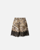Camouflage shorts with lace - | Pinko