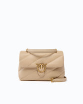 Medium Love Bag Puff Maxi Quilt New Buckle shoulder bag - Beige | Pinko