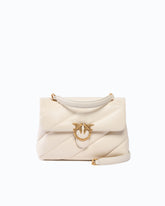 Medium Love Bag Puff Maxi Quilt New Buckle shoulder bag - White | Pinko