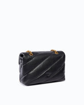 Mittelgroße Love Bag Puff Maxi Quilt New Buckle Schultertasche - Schwarz | Pinko