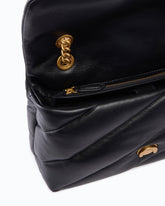 Medium Love Bag Puff Maxi Quilt New Buckle shoulder bag - Black | Pinko