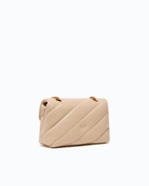 Kleine Love Bag Puff Maxi Quilt New Buckle Schultertasche - Beige | Pinko