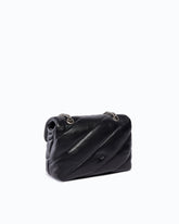 Kleine Love Bag Puff Maxi Quilt New Buckle Schultertasche - Schwarz | Pinko