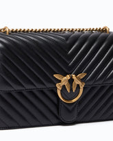 Medium Love Bag One Chevron New Buckle shoulder bag - Black | Pinko