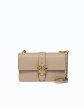 Mittlere Love Bag One aus Leder mit New Buckle - Beige | Pinko