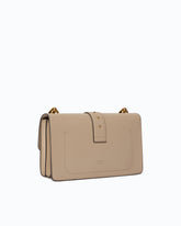 Mittlere Love Bag One aus Leder mit New Buckle - Beige | Pinko