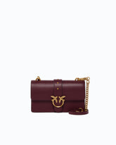 Small Love Bag One leather shoulder bag with New Buckle - Pink | Pinko