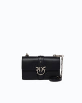 Kleine Love Bag One Schultertasche aus Leder mit New Buckle - Schwarz | Pinko
