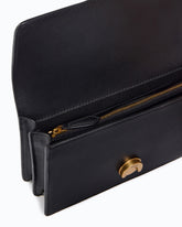 Kleine Love Bag One Schultertasche aus Leder mit New Buckle - Schwarz | Pinko