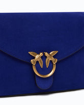 Mini Love Bag Satchel crossbody bag in suede - Dark Purple | Pinko