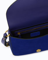 Mini Love Bag Satchel crossbody bag in suede - Dark Purple | Pinko