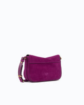 Mini Love Bag Satchel crossbody bag in suede - Trasparente | Pinko