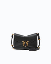 Kleine Love Satchel Umhängetasche aus Leder - Schwarz | Pinko