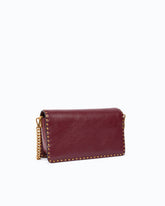 Medium Love One Slouchy crossbody bag in leather with studs - Pink | Pinko