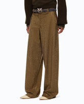 Barrel-fit trousers with rhinestones - | Pinko