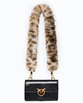 Mini Love Bag One Light crossbody bag in glossy leather with two straps - Multicolor Black-White-Brown | Pinko