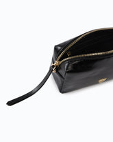 Mini Boston bag in glossy leather with two straps - Multicolor Black-White-Brown | Pinko