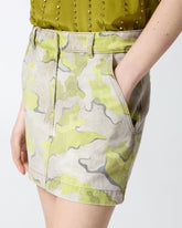 Camouflage mini skirt - | Pinko