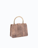 PINKO Galleria Mini Love Bag Top Handle handbag in leather - Trasparente | Pinko