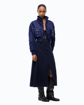Short technical satin bomber jacket - | Pinko