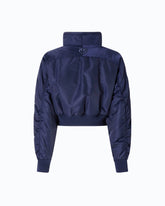 Short technical satin bomber jacket - | Pinko