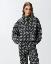 Sportjacke mit Allover-Muster aus dem Logo Love Birds - Multicolor Schwarz-Weiß | Pinko