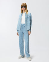 Denim jeans with Love Birds logo - Blue | Pinko